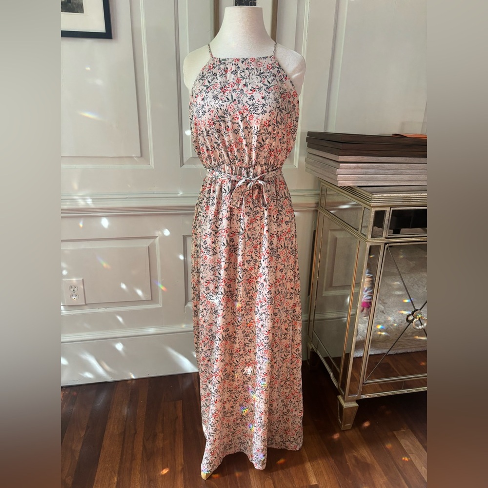 Halogen Floral Maxi Dress - Pink and White